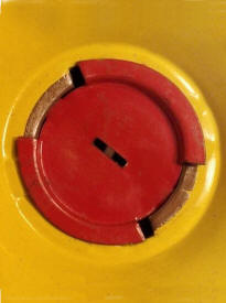 Baseball coin bank metal plug for coin release