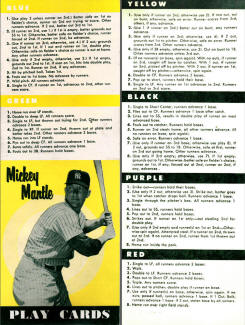 Mickey Mantle's Big League Baseball Play Card