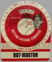 Mickey Mantle Bat Master Batting Average Computer Dial