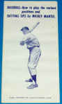 Mickey Mantle Batting Tips Booklet