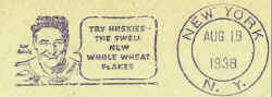 Lou Gehrig Huskie Postage Meter Stamp