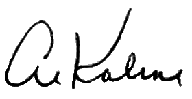 Al Kaline Autograph sample