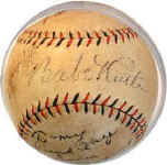 Babe Ruth Lou Gehrig Autographed Baseball