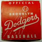 Official Brooklyn Dodgers Baseball box