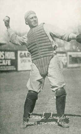 1922 Exhibit Baseball Card Frank Snyder