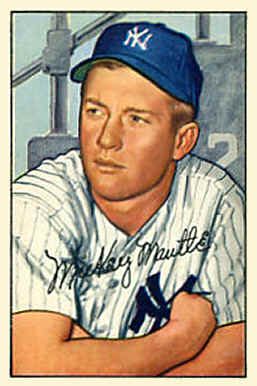1952 Bowman Card 101 Mickey Mantle
