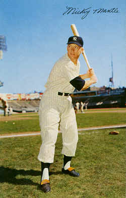 1953-1955 Dormand Postcard Mickey Mantle