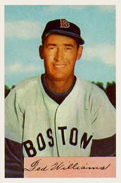 1954 Bowman Card 66 Ted Williams