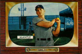 1955 Bowman Card 202 Mickey Mantle