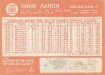 Back Of 1964 Topps Card
