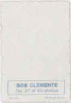 1969 Topps Deckle Edge Roberto Clement insert 27 of 33 