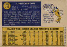 Back Of 1970 Topps Baseball Card