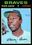 1971 Topps Card 400 Hank Aaron 