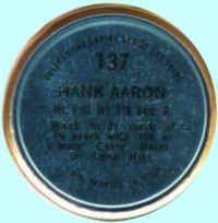 1971 Topps Coins 137 Hank Aaron