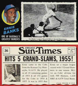 1971 Topps Greatest Moments card 36 Ernie Banks