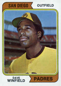 1974 Topps Card 456 - Dave Winfield RC