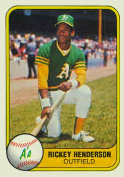 1981 Fleer baseball Card 574 Rickey Henderson