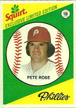 1981 Squirt Baseball Card Pete Rose