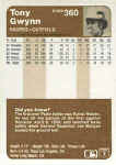 Back of 1983 Fleer baseball Card 360 Tony Gwynn Rookie