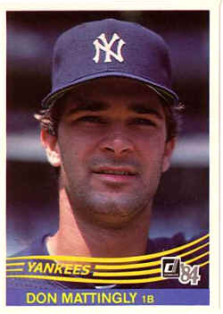 1984 Donruss Card 248 Don Mattingly 