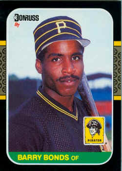 1987 Donruss Card 361 Barry Bonds Rookie