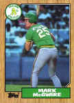 1987 Topps Card 366 Mark McGwire