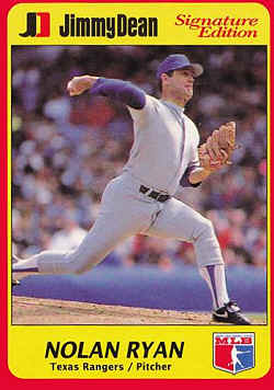 1991 Jimmy Dean Baseball CardNolan Ryan