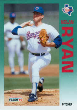 Back of 1992 Fleer baseball Card 320Nolan Ryan