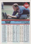 Back of 1992 Fleer baseball Card 320Nolan Ryan