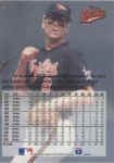 Back of 1993 Flair Card 157 Cal Ripken