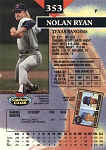 Back of 1993 Stadium ClubCard 353 Nolan Ryan