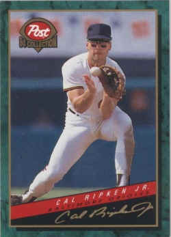 1994 Post baseball Card 25 Cal Ripken Jr.