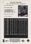 Back Of 1998 SP Auth Card 175 Barry Bonds