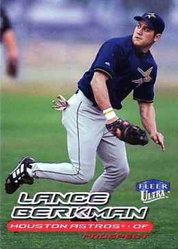 2000 Ultra baseball Card254 Lance Berkman PROS