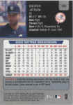 Back of 2001 Stadium ClubDerek Jeter card 30