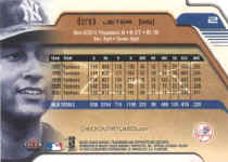 back of 2002 Flair Card 2 Derek Jeter
