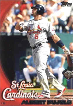 2010 Topps card 100 Albert Pujols