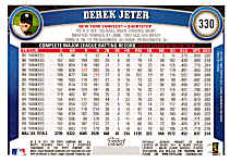 Back of 2011 Topps card 330 Derek Jeter