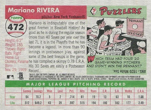 2004 Topps Heritage Baseball Cards & Checklist