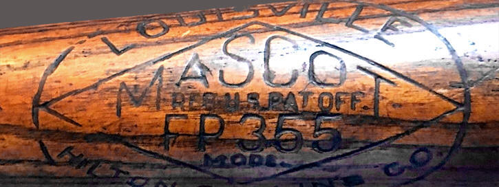 Hilton Collins Company Louisville Mascot Baseball Bat