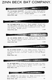 1924 Ziinn Bats Catalog Ad