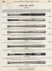 1910 The B.B. Co. Baseball Bat Shapleigh catalog ad