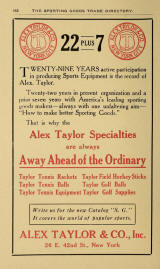 Alex Taylor & Co. 1919-1920 sporting Goods Trade Directory