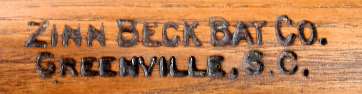 Zinn Beck Indoor Bat Branding
