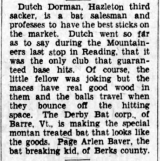1934 "Mountain Treaded" Bat article