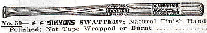 E.C. Simmons American Swatter No. 50 Baseball Bat