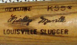 Mickey Mantle Louisville Slugger K55 Bat