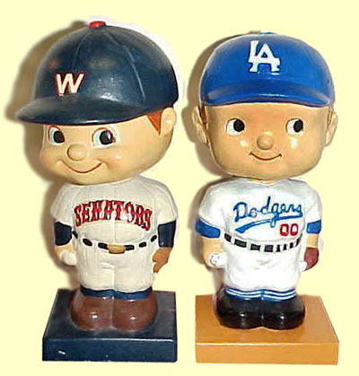 1960-1961 Colored Base Series Bobbing Head Dolls