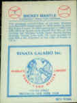 Back of Mickey Mantle Renata Galasso card