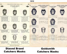 1910 Diamond Brand & Goldsmith Catchers Masks